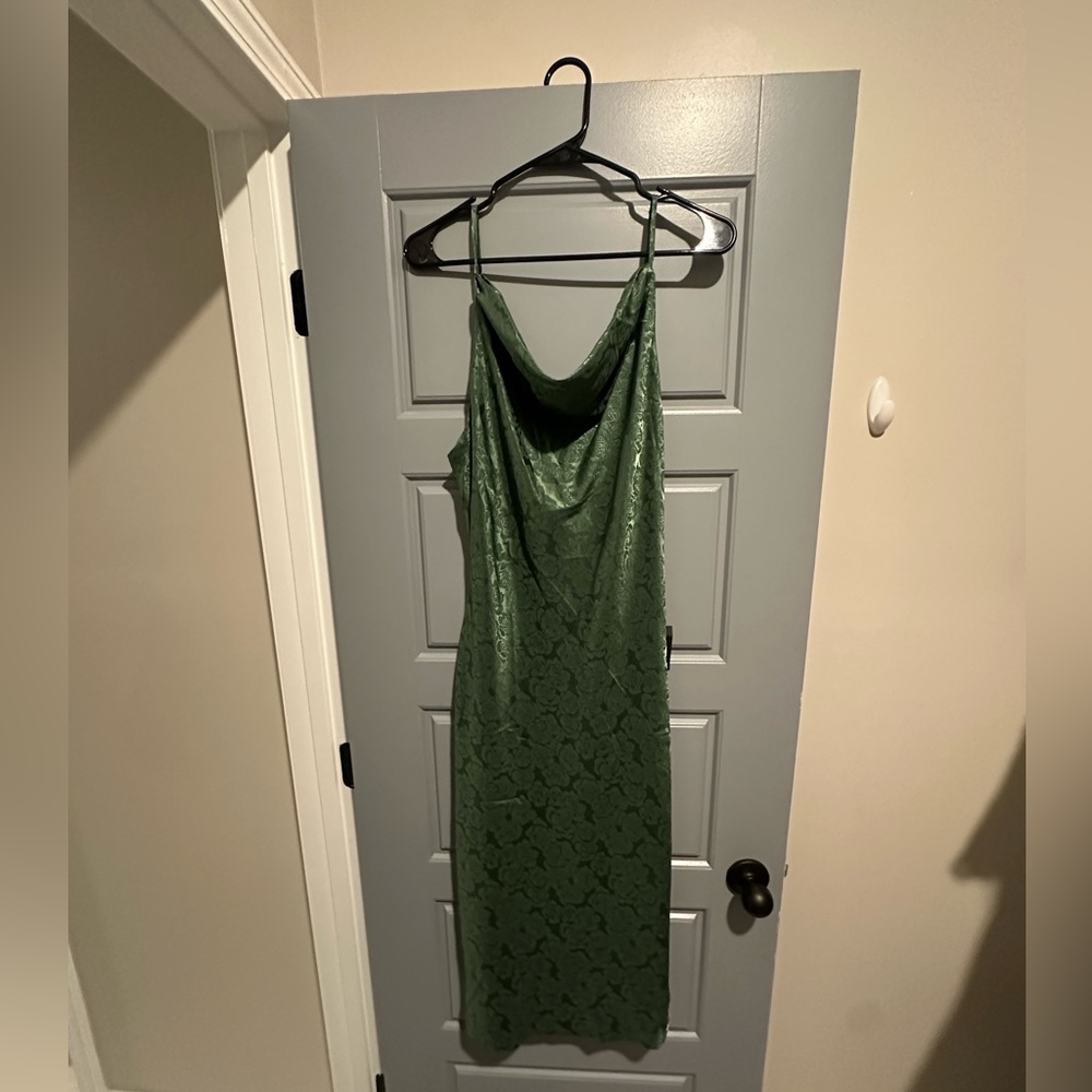 Beautiful green silky dress